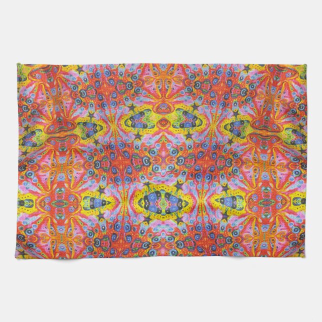 Orange Star Island 2 Tea Towel (Horizontal)
