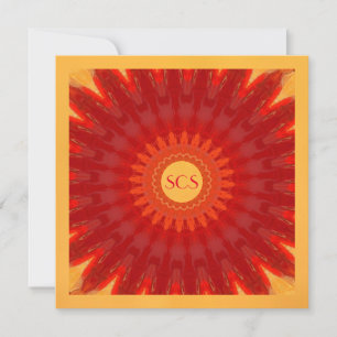 Orange Starburst Card