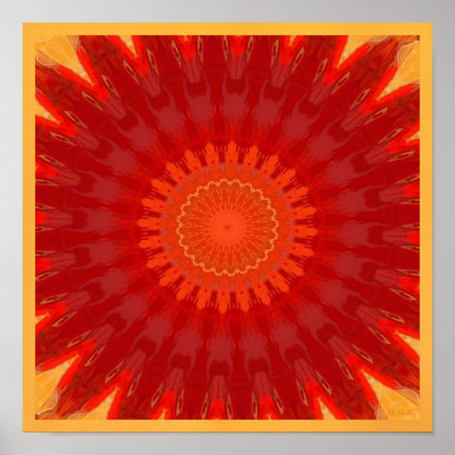 Orange Starburst Poster (Front)