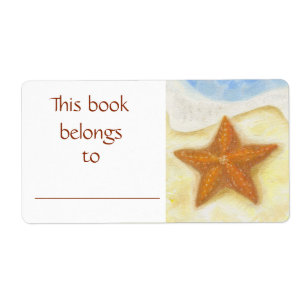 Orange Starfish book label