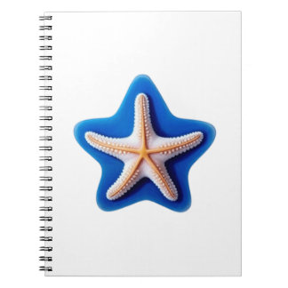 Orange Starfish in Blue Notebook