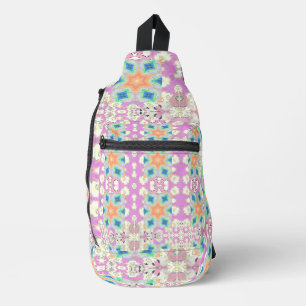 Orange Stars Purple Sling Bag