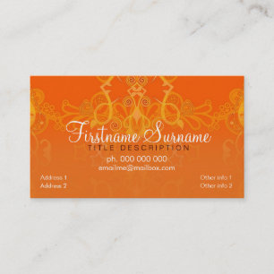 Orange Stazia Business Card