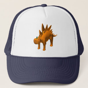 Orange Stegosaurus halloweenis Trucker Hat