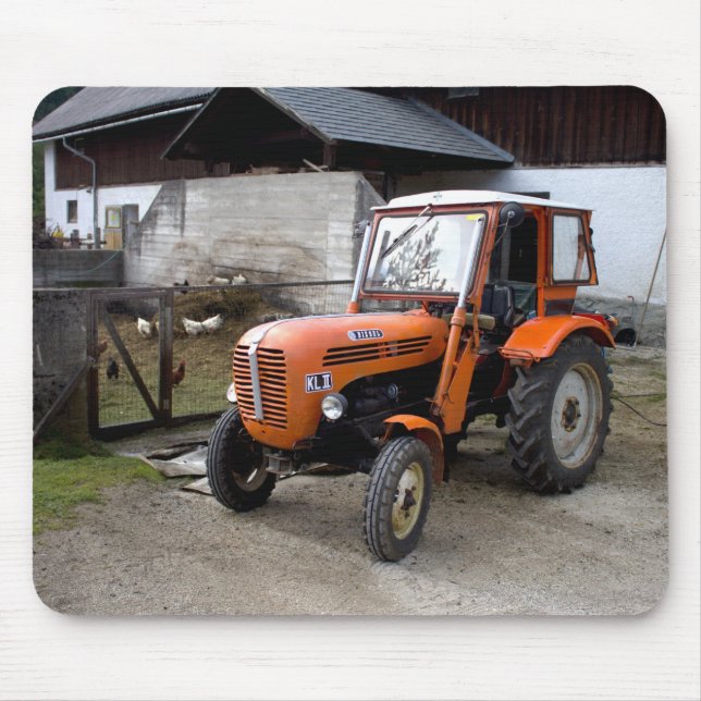 Orange Steyr Tractor KL II Mouse Pad (Front)