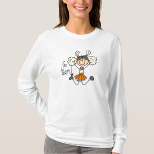 Orange Stick Figure Cheerleader t-shirts and Gifts