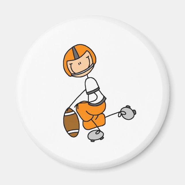 Orange Stick Figure Football Tshirts and Gifts Magnet (Front)