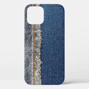 Orange Stitch, Double Denim Patch. iPhone 12 Case