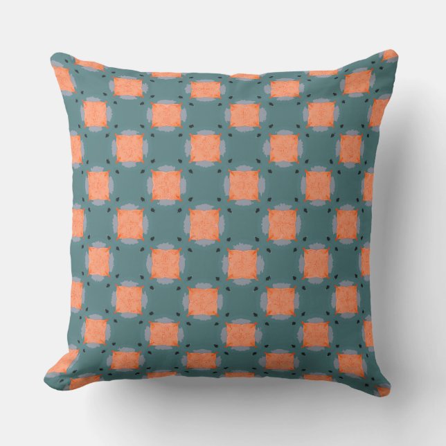 Orange Stitched Patches  Cushion (Front)