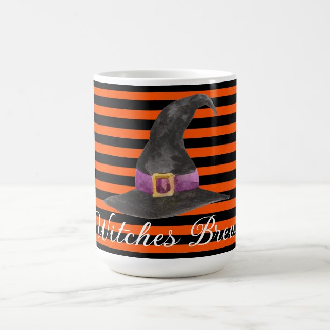 Orange Stripe Witches Brew  Coffee Mug (Center)