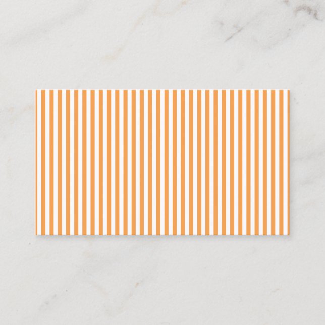 orange striped business card (Front)