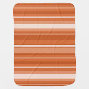 Orange stripes baby blanket