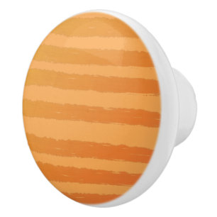Orange Stripes Ceramic Knob