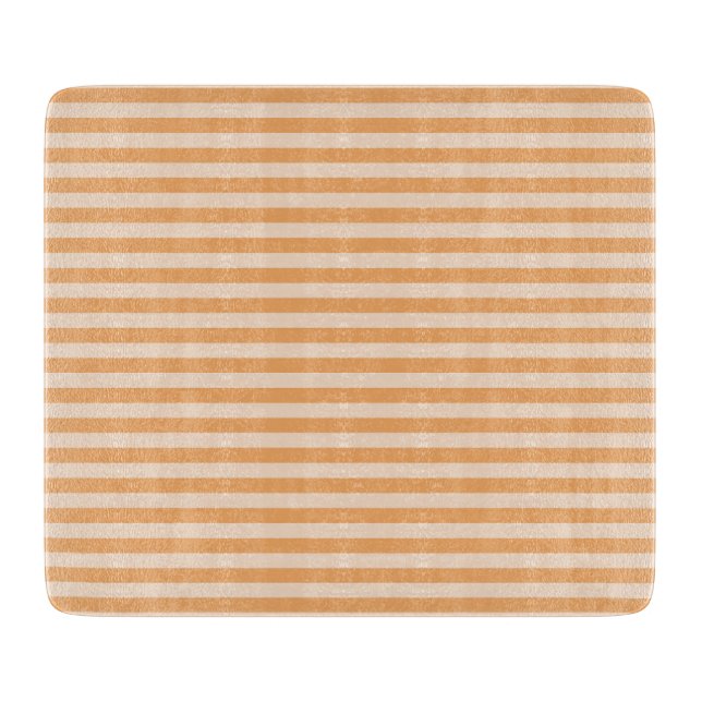 Orange Stripes Cutting Board (Front)