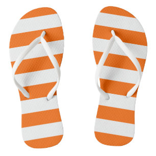 Orange Stripes Flip Flops