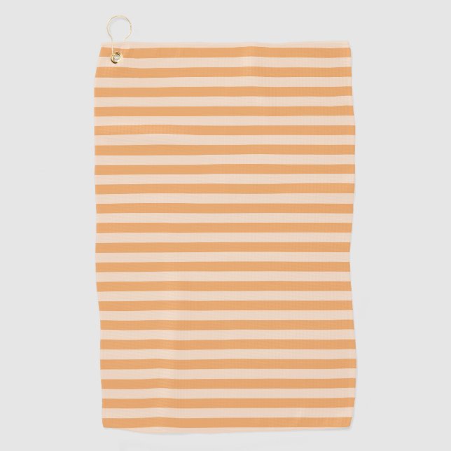 Orange Stripes Golf Towel (Front)