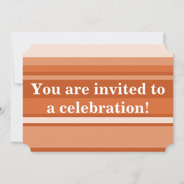 Orange stripes invitation (Front)