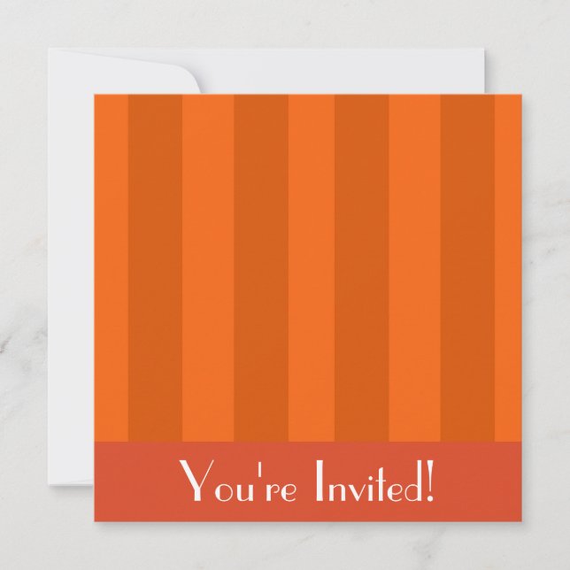 Orange Stripes Invitation (Front)