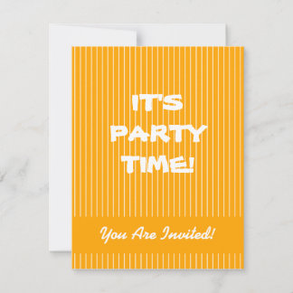 Orange Stripes Invitation