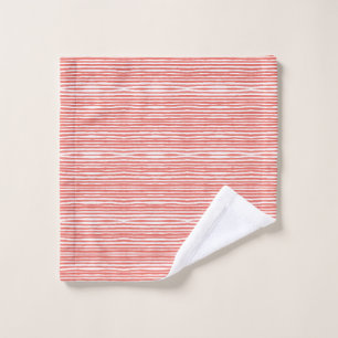 Orange stripes, lines bath towel set