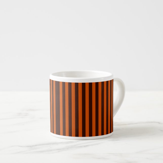 Orange Stripes Retro Style Customise This! Espresso Cup (Front Right)