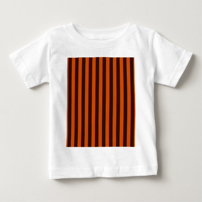 Orange Stripes Retro Style Customize This! Baby T-Shirt (Front)