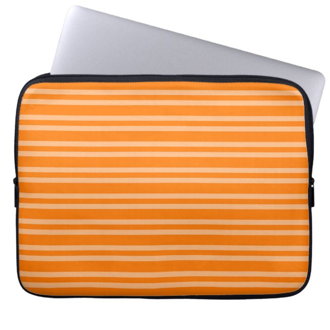Orange Stripes Seamless Pattern Laptop Sleeve (Front)
