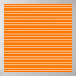 Orange Stripes Seamless Pattern Poster