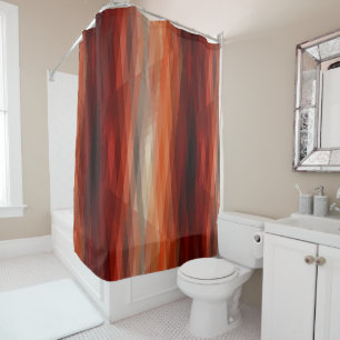 Orange Stripes Shower Curtain