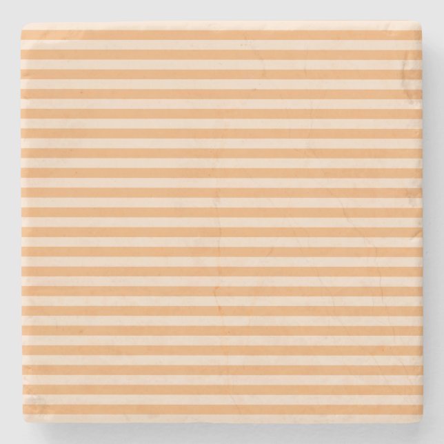 Orange Stripes Stone Coaster (Front)
