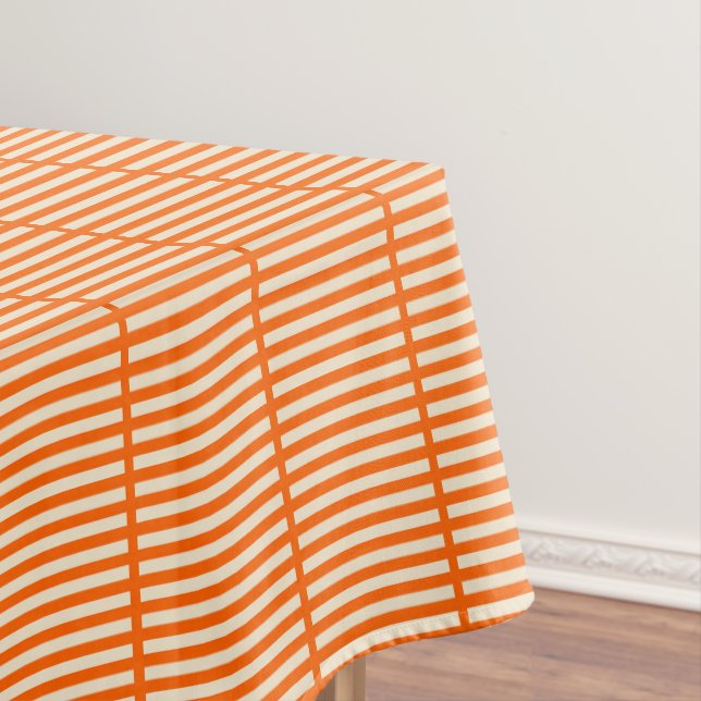 Orange Stripes Tablecloth (In Situ)