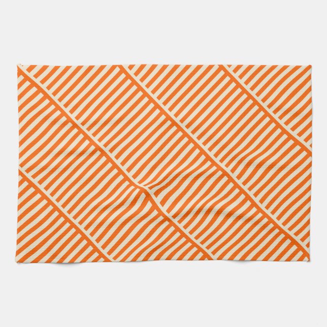 Orange Stripes Tea Towel (Horizontal)