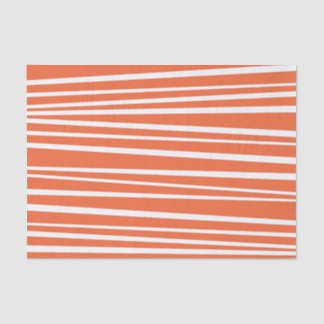 Orange Stripes Tissue Paper