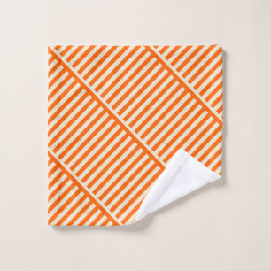 Orange Stripes Wash Cloth