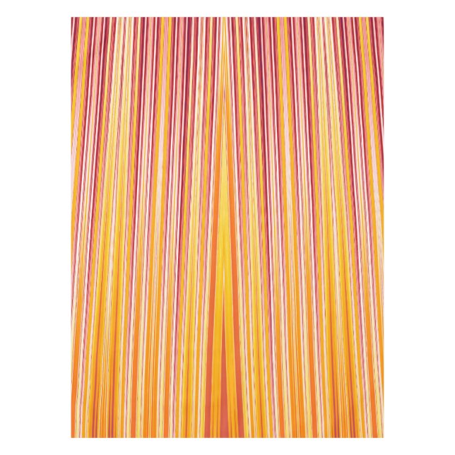 Orange strips pattern tablecloth (Front)