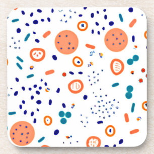 Orange Style Patterns Art Design Coaster