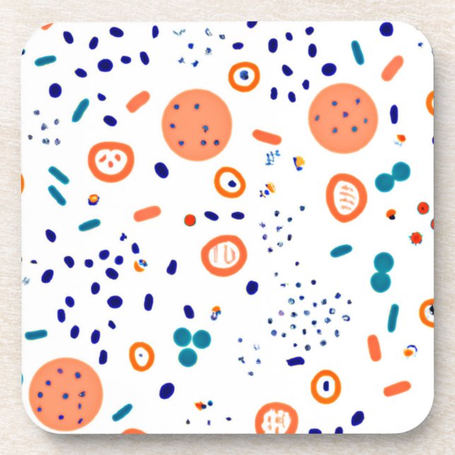 Orange Style Patterns Art Design Coaster (Front)