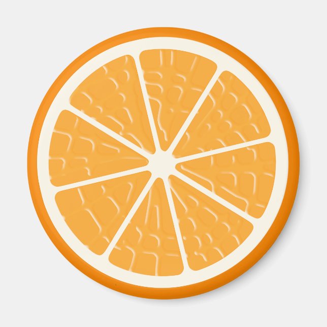 Orange Stylised Fruit Slice Magnet (Front)