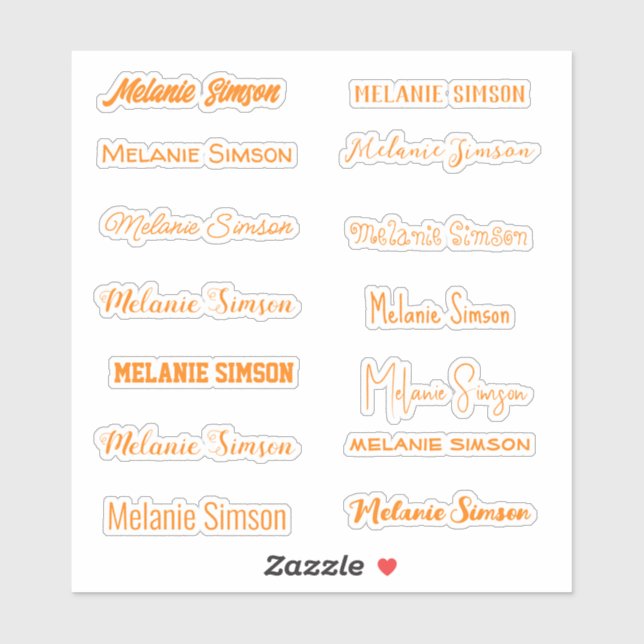 Orange Stylish Name Halloween script handwriting (Sheet)