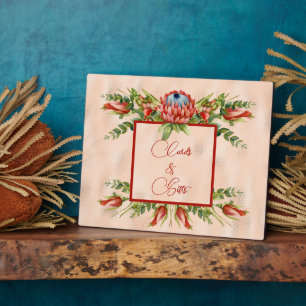 Orange Succulent Blossom Plaque