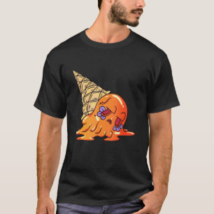 Orange Sugar Skull Ice Cream Day Of The Dead Dia D T-Shirt