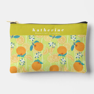 Orange Summer Green Accessory Pouch