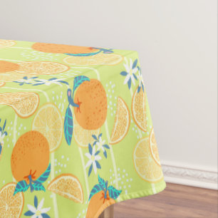 Orange Summer Green Tablecloth