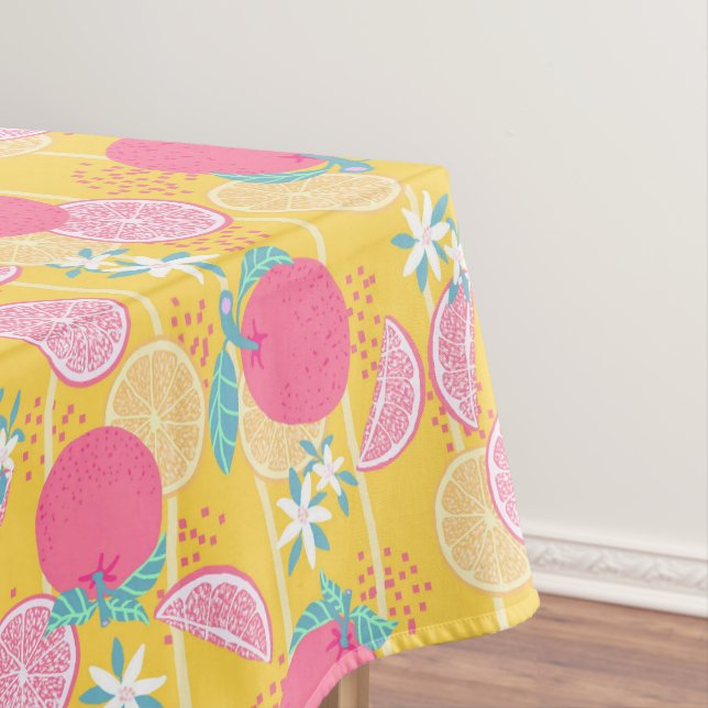 Orange Summer Mustard Tablecloth (In Situ)