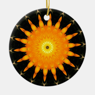 Orange Sun Ornament
