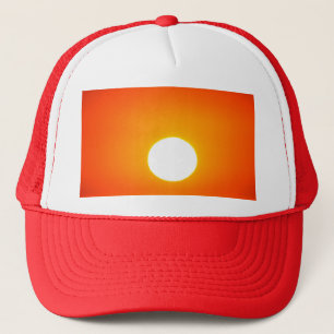 orange sun trucker hat