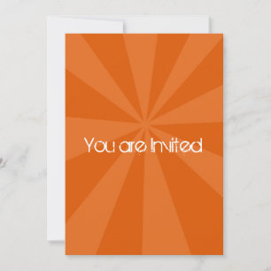 Orange Sunburst Baby Shower Invitation