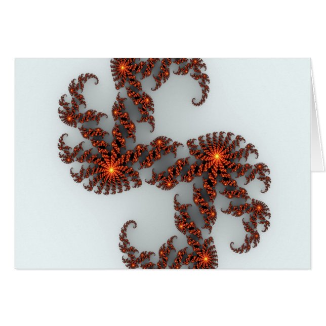 Orange Sunburst Fractal (Front Horizontal)