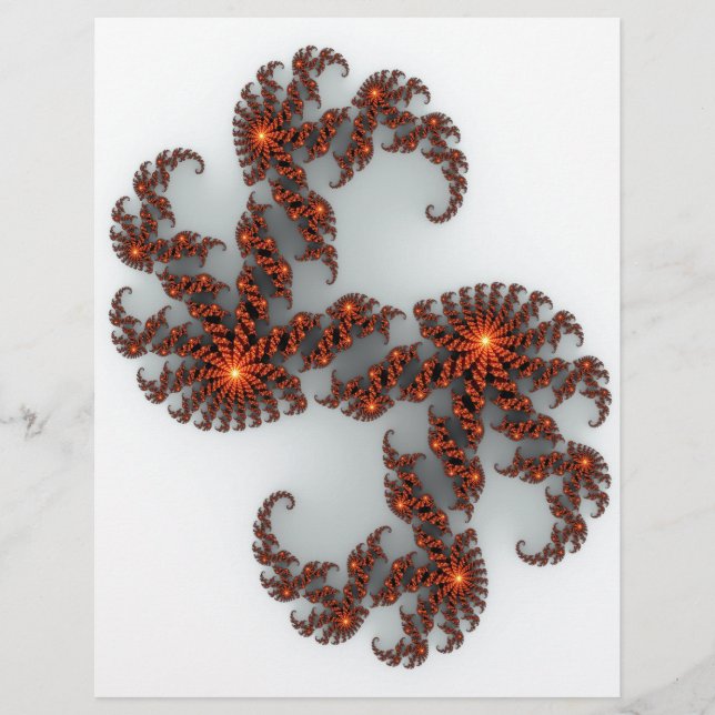 Orange Sunburst Fractal (Front)