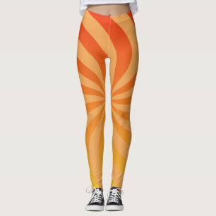 Orange Sunburst Leggings